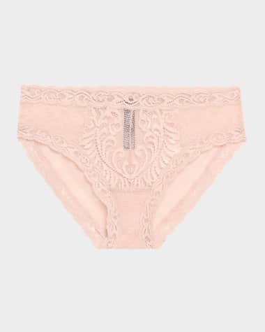 Natori Feathers Lace-Trim and Mesh Hipster Briefs