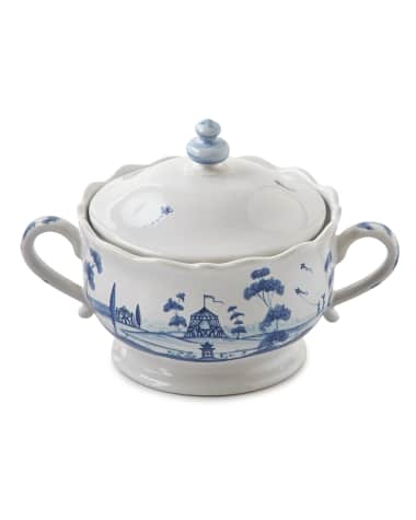 Juliska Country Estate Delft Blue Sugar Bowl with Lid