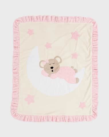 Boogie Baby Goodnight Teddy Baby Blanket, Pink
