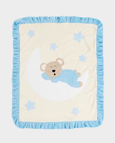 Boogie Baby Goodnight Teddy Baby Blanket, Blue