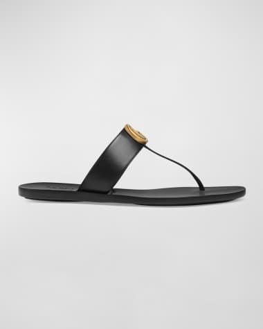 Gucci Flat Marmont Leather Thong