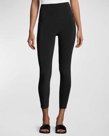 Norma Kamali Cropped High-Waist Leggings