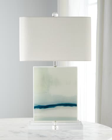 John-Richard Collection Enigma Printed Canvas Table Lamp
