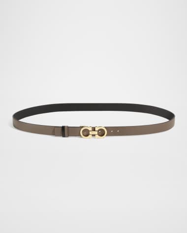 Ferragamo Gancini-Buckle Reversible Leather Belt