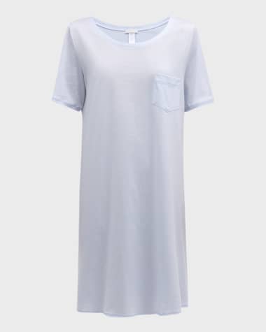 Hanro Cotton Deluxe Short-Sleeve Big Sleepshirt