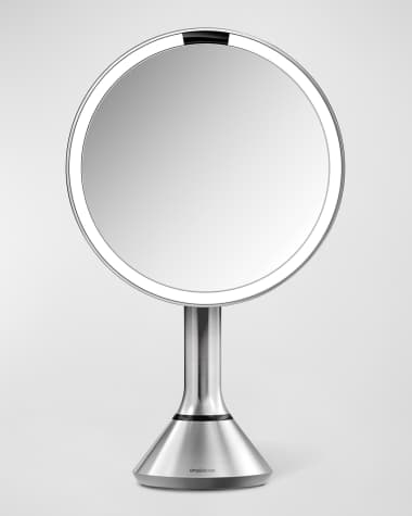 simplehuman 8" Sensor Mirror With Brightness Control, Brushed Steel