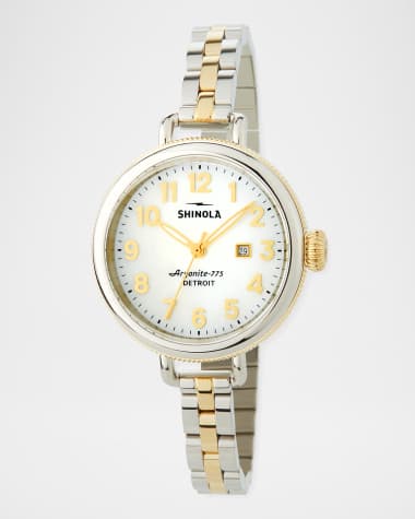 Shinola 34mm The Birdy Two-Tone Bracelet Watch