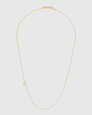  CUSTOM MONOGRAM GOLD COLORED NECKLACE : Handmade Products