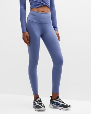 Nike Women's Yoga Ruched High-Waist Leggings,Blue, X-Small 