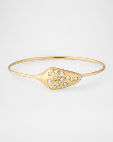 Andreoli Diamond Serpent Head Bracelet in 18k Yellow Gold