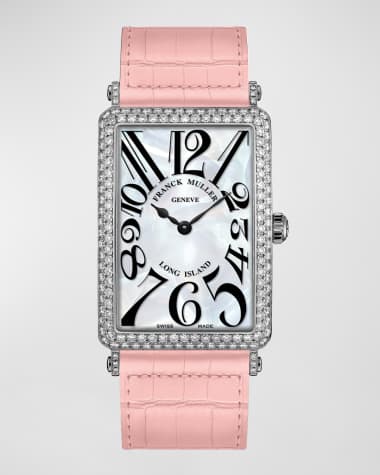 Franck Muller 18K White Gold Long Island Diamond and Mother-of-Pearl Watch