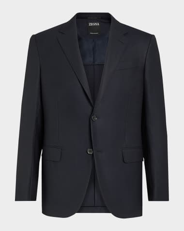ZEGNA Men's Solid Trofeo Wool Regular-Fit Blazer Jacket