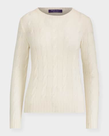 Ralph Lauren Collection Crewneck Cashmere Cable-Knit Sweater
