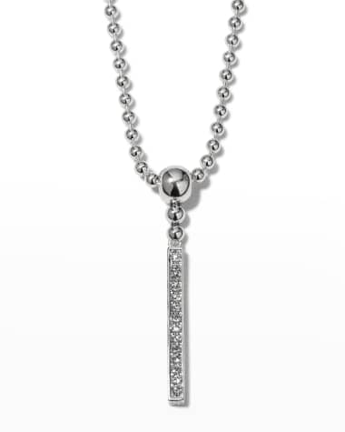 LAGOS Caviar Spark Diamond Stick Pendant Necklace