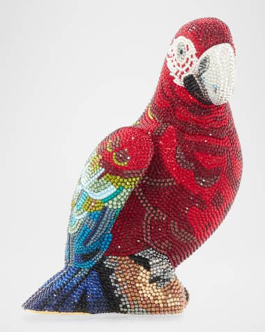 Judith Leiber Couture Crystal Parrot Clutch Bag