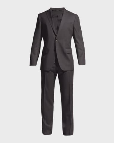 BOSS Men's Stretch-Wool Basic Two-Piece Slim Fit Suit, Gray