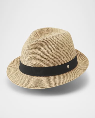 Helen Kaminski Avara Raffia Straw Fedora Hat