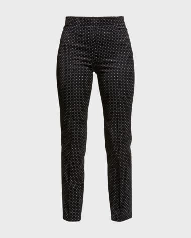Akris punto Franca Polka-Dot Stretch Polka-Dot Pants
