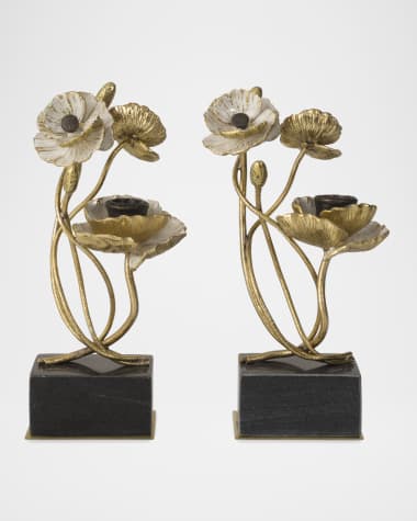 Michael Aram Anemone Candleholders, Set of 2