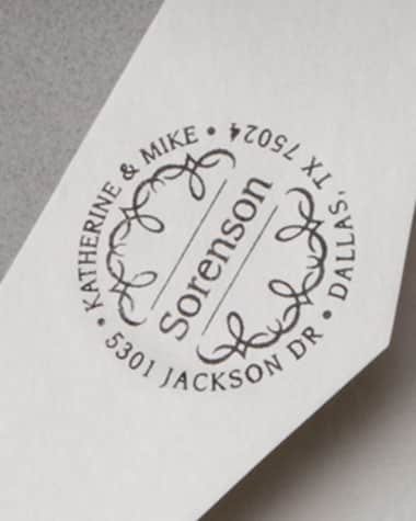 Three Designing Women Scroll Address Stamp