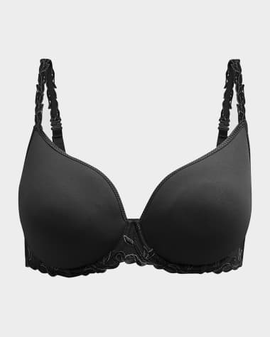 Peep Show Premiere Unlined Lace Balconette Bra in Black