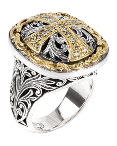 Konstantino Diamond Cross Ring