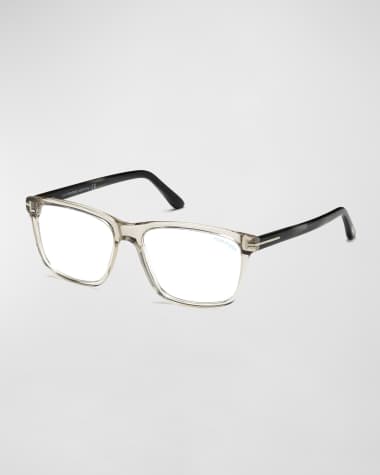 TOM FORD Square Acetate Optical Glasses, Gray