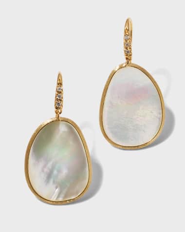 Marco Bicego Lunaria 18k Mother-of-Pearl Drop Earrings