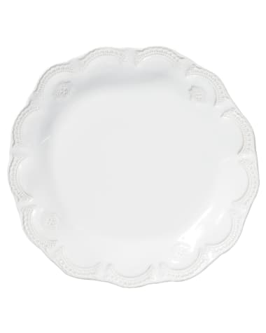 Vietri Incanto Stone Lace Dinner Plate, White