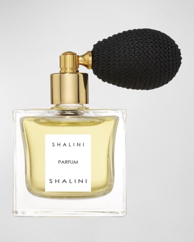 Shalini Parfum Shalini Parfum Cubique Glass Bottle with Black Bulb Atomizer, 1.7 oz. 50 mL