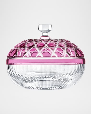 Saint Louis Crystal Royal Small Box, Amethyst