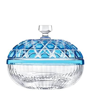 Saint Louis Crystal Royal Small Box, Sky Blue