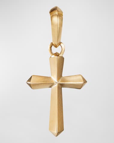 David Yurman Men's Roman Cross Pendant in 18K Gold, 19mm