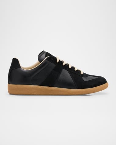 Maison Margiela Men's Replica Leather Low-Top Sneakers