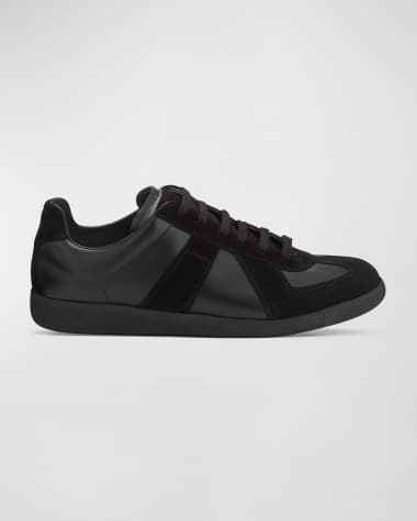 Maison Margiela Men's Replica Leather Suede Low-Top Sneakers