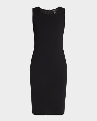 St. John Milano-Knit Scoop-Neck Sheath Dress