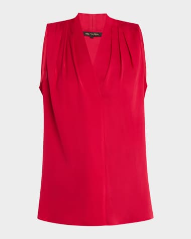 Kobi Halperin Mila Silk-Stretch Sleeveless Top