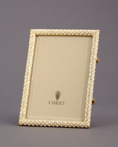 L'Objet Pave Gold 4" x 6" Picture Frame