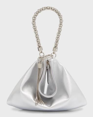 Silver clutch handbag cheap