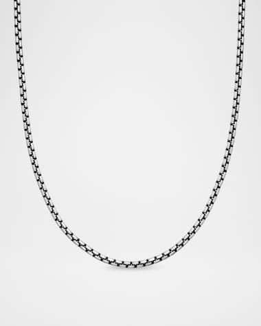 David Yurman Men's Box Chain Necklace in Silver, 2.7mm, 22"L