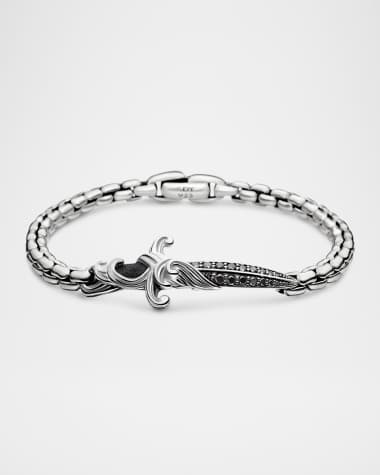 David Yurman Men's Waves Dagger Bracelet in Silver, 5mm