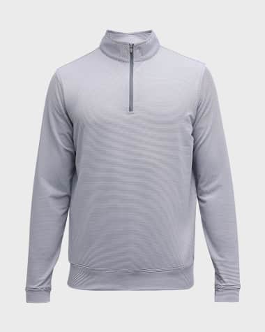 Peter Millar Men's Perth Micro-Stripe Half-Zip Sweater