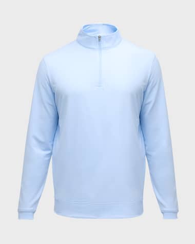 Peter Millar Men's Perth Micro-Stripe Half-Zip Sweater