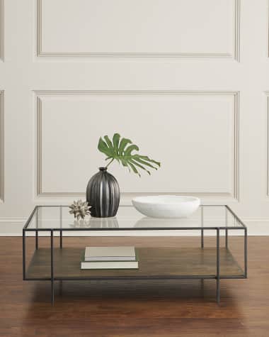 Four Hands Troye Metal & Glass Coffee Table