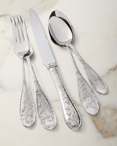 Ricci Silversmith 20-Piece Japanese Bird Flatware Service