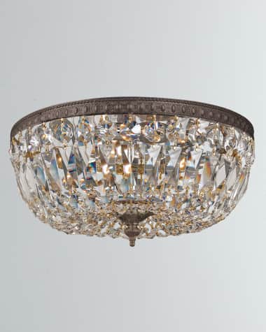 SWAROVSKI 3-Light Clear Hand Cut Ceiling Mount