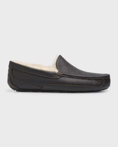 UGG Men's Ascot Water-Resistant Leather Slippers