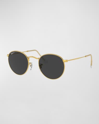 Ray-Ban Round Metal Polarized Sunglasses, 50MM