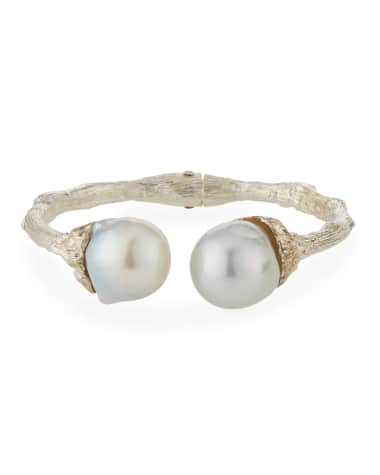 K Brunini Large Twig 16mm Pearl Bangle