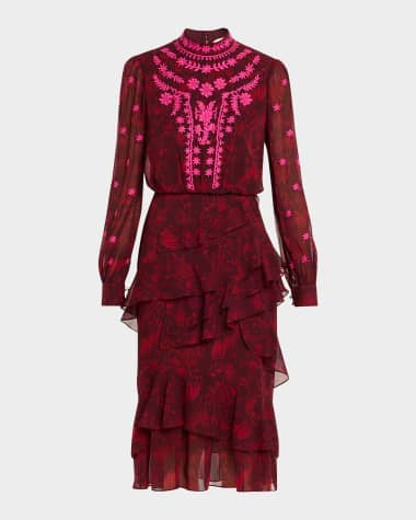 Embroidered Dress | Neiman Marcus